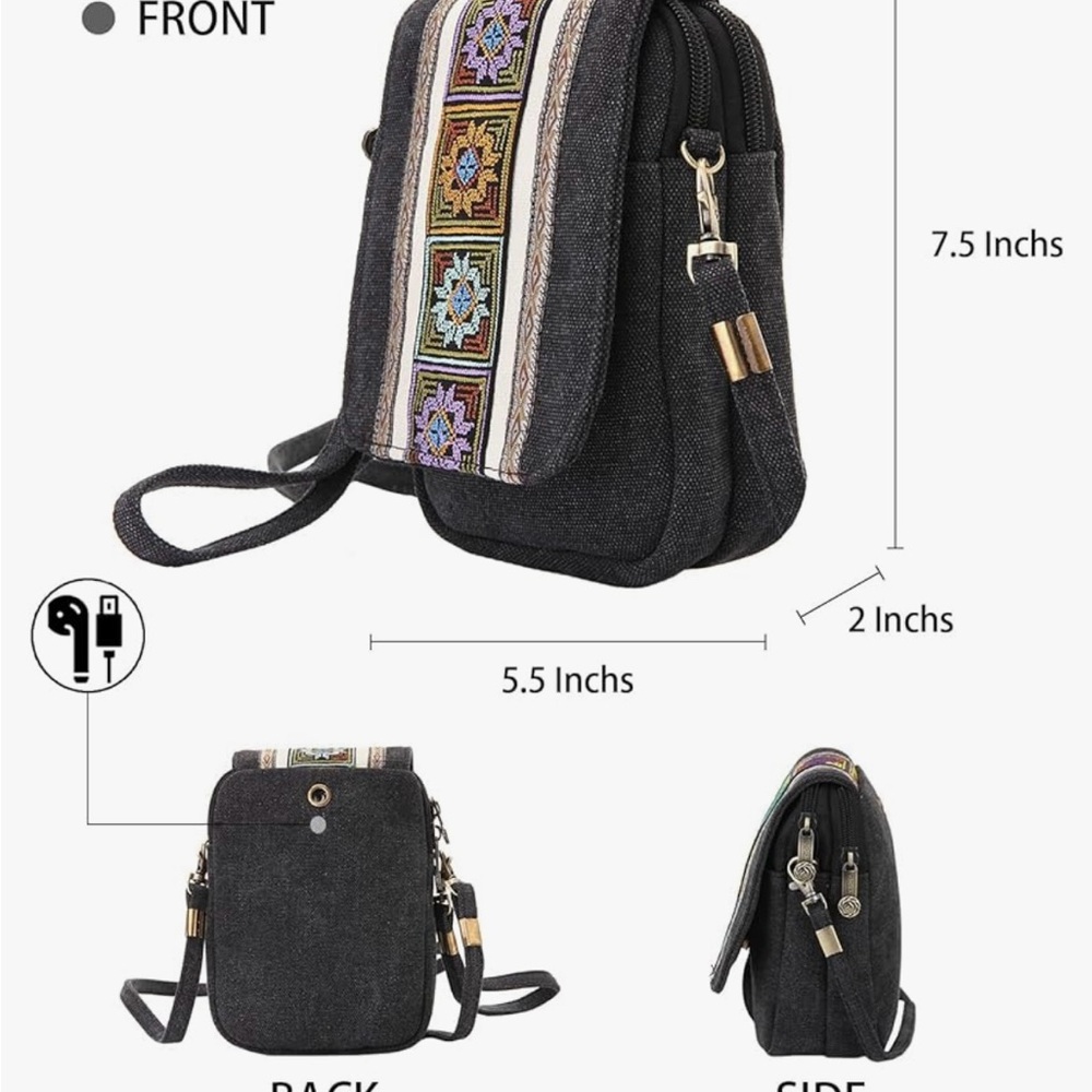 Black mini purse phone bag brand new